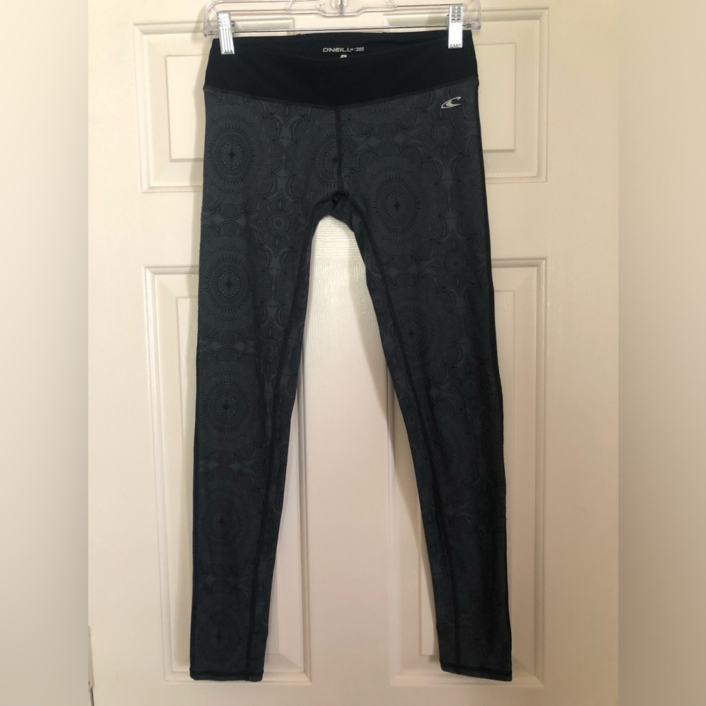 O’Neill 365 Women’s Leggings Black & Gray Geometric Print Size Small
